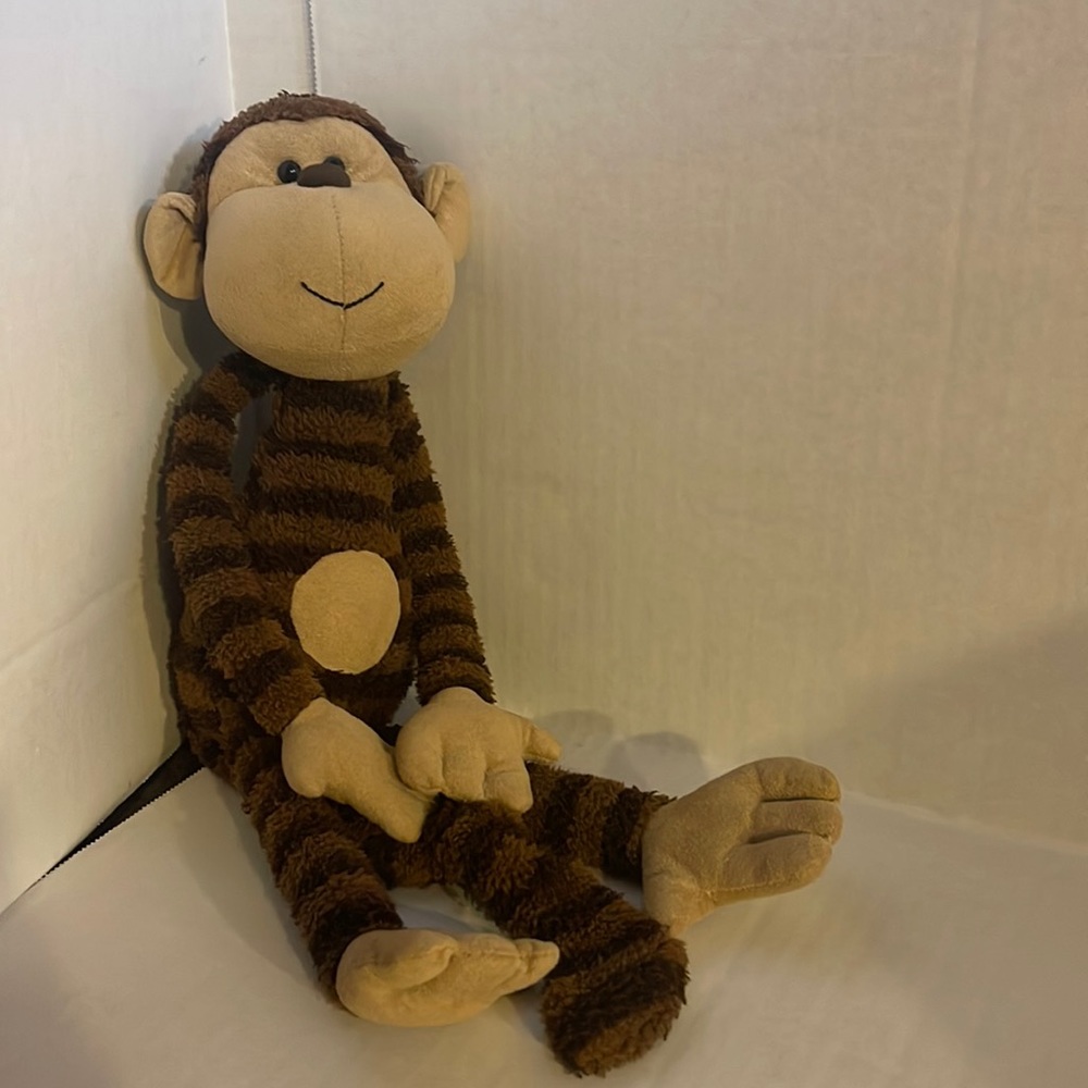 Retired brown stripped jellycat monkey